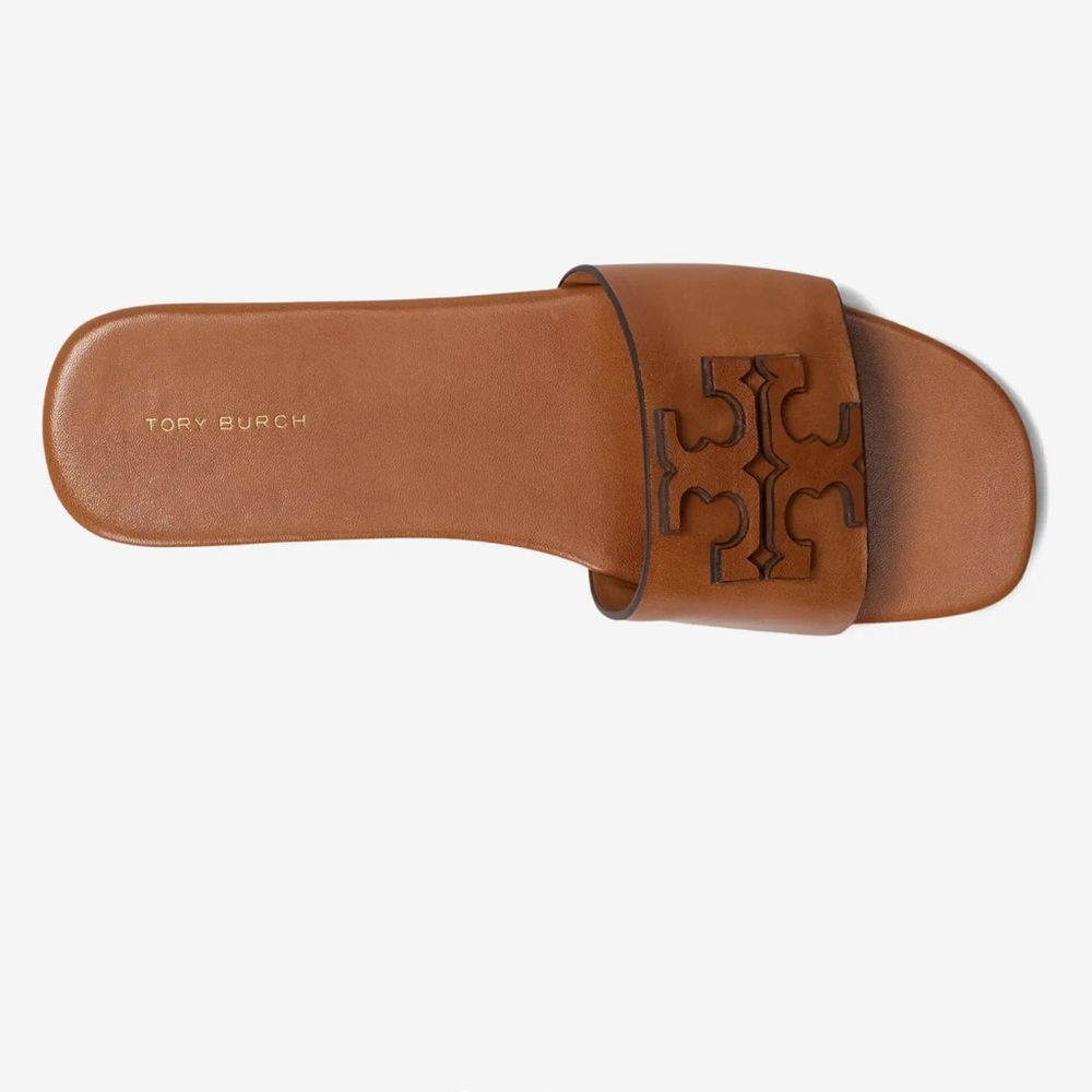 Tory Burch Tan Leather Slides